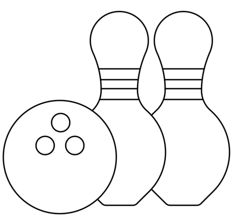 Bowling Emoji Coloring Page